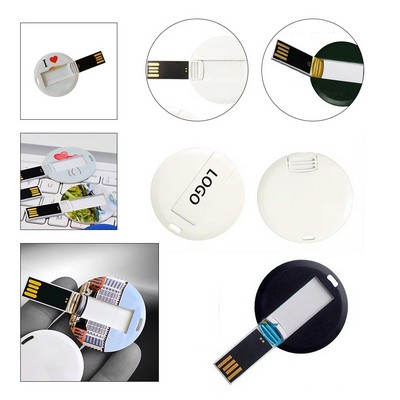 Compact Circular USB Flash Drive - 8GB