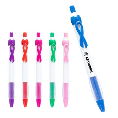 Breast Cancer Awareness Ribbon Pen - Plastic