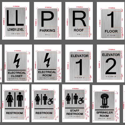 Custom ADA Compliant Braille Sign For Business