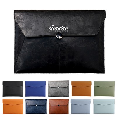 A4 Faux Leather File Bag