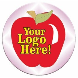 Apple Round Badge w/ Bar Pin (2.5" Diameter)