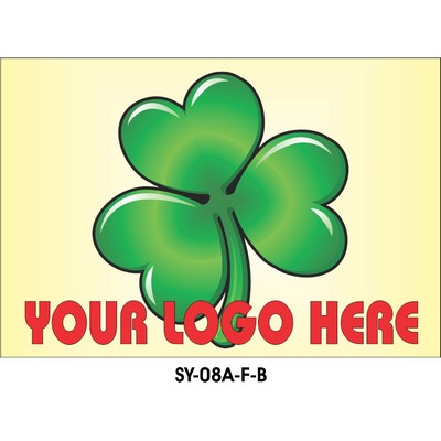 Shamrock Rectangle Badge w/ Bar Pin (2"x3")