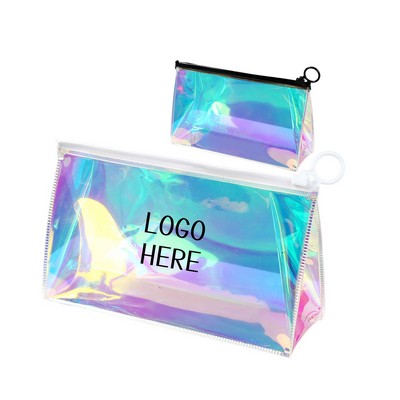 Large-Capacity Waterproof Iridescent Cosmetic Bag