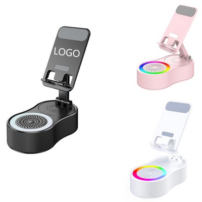 360-Degree Rotating Phone Holder with Bluetooth Speaker
