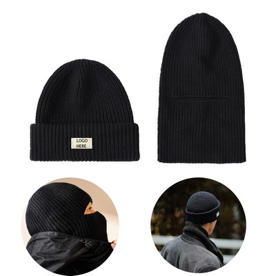 Winter Hats Men Women Thick Warm Knit Beanie Soft Stretch Visor Cap