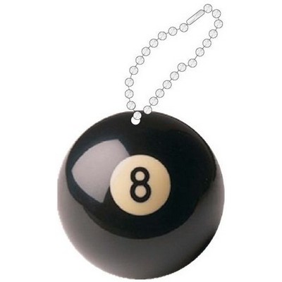 8-Ball Promotional Key Chain w/ Black Back (3 Square Inch)