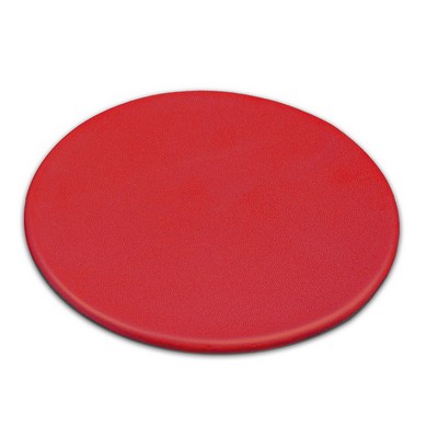 Red Leather Single Coaster, Round