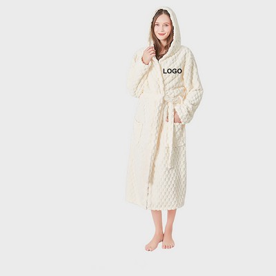 Women Hooded Soft Robe