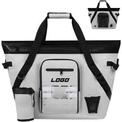 Large-capacity Heat-insulated Fish Cooler Fishing Bag with Drain Valve