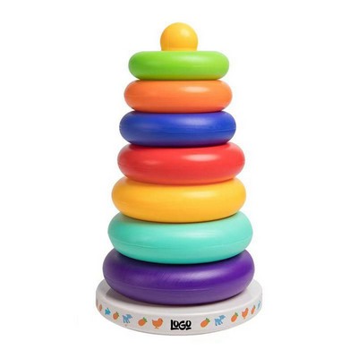 Safe Plastic Educational Rainbow Stacking Tower Toy