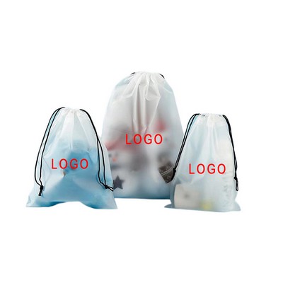 Blank Frosted Transparent Drawstring Pouch