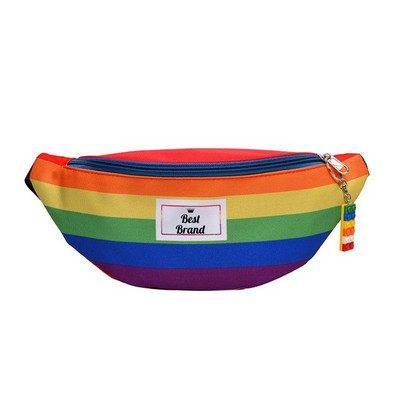 Rainbow Striped Fanny Pack