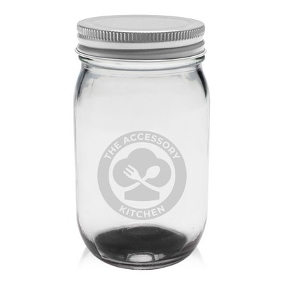 16 oz. Mason Jar Storage Container (Engrave Imprint)