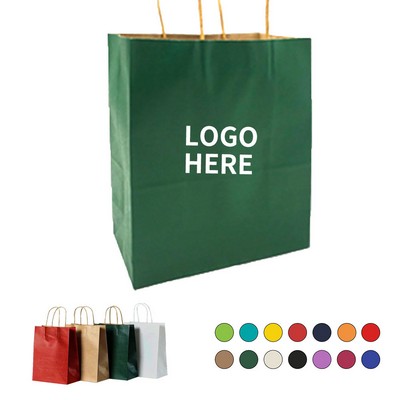 Medium Kraft Paper Shopping Bags with Twisted Handles