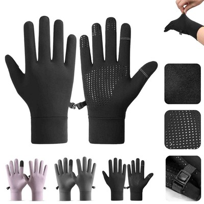 Winter Gloves Warm Thermal Touchscreen Windproof Non-Slip for Cycling Driving Hiking Black
