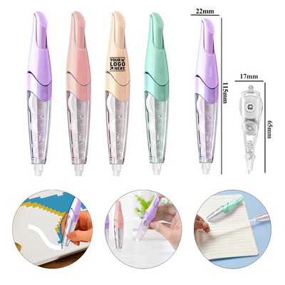 Aesthetic Cute Retractable Out Correction Refillable White Tape Pen