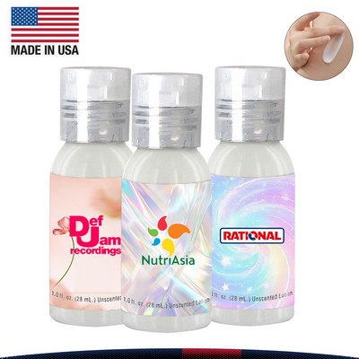 1 oz. Renelle Clear Round Bottle Lotion