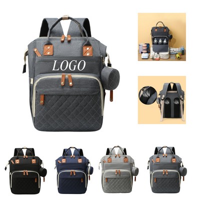 Oxford Backpack Large Capacity Insulated Mom Bag With Thermal Compartment