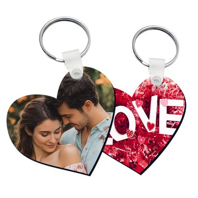Heart-Shaped Wooden Key Tag – Double-Sided Full-Color Print