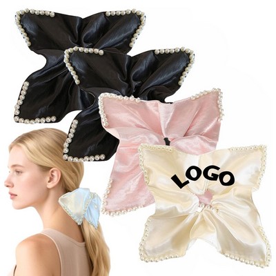 Satin Silk Pearl Hairband Headpiece