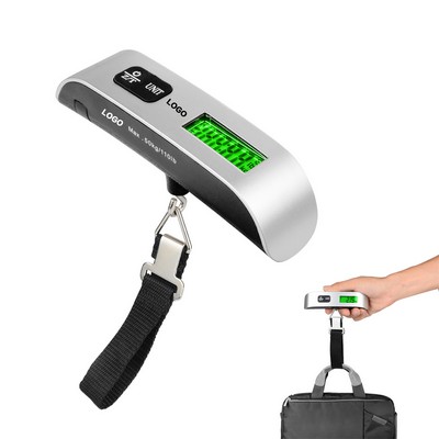 Max 110lbs/50kg Portable Handheld Luggage Scale with Backlit LCD Display