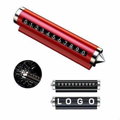 Alloy Temporary Parking Plate With Emergency Hammer