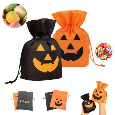 Halloween Pumpkin Drawstring Candy Snack Bag