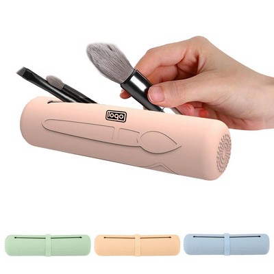 Portable Lipstick Eyeliner Brush Silicone Storage Bag