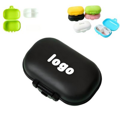 Macaron Four-Compartment Portable Pill Box