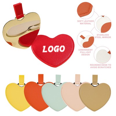 Heart Shaped Mini Portable Mirror