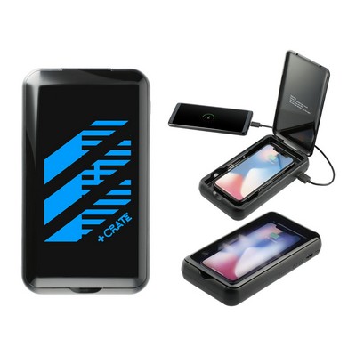 Pristine 10,000mAh Wireless Power Bank w/UV Sanitizer