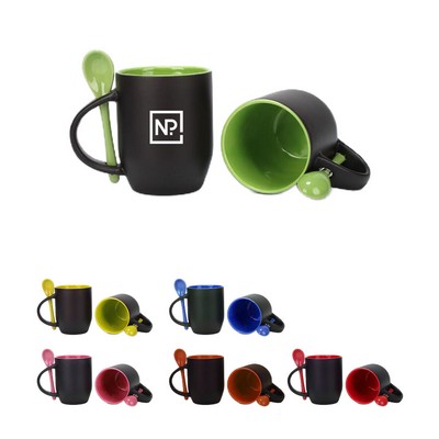 Color Changing Sublimation Ceramic Mug with Spoon