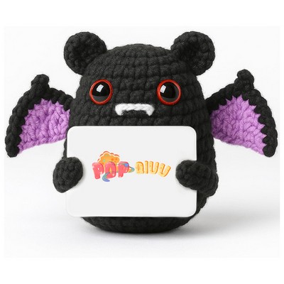 Positive Bat Mood Crochet Doll