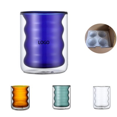 6 OZ Double Wall Glass Mug