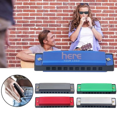 10 Hole 10 Tones Titanium Color Harmonica