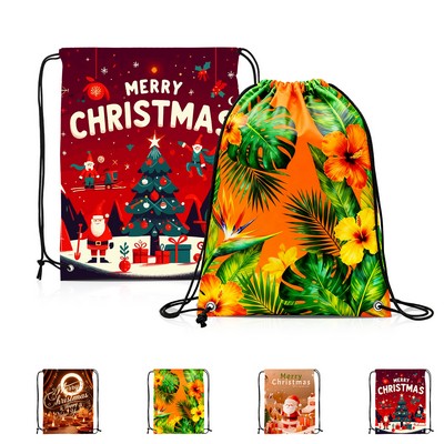 14" x 17" Full-Color Dye-Sub Drawstring Backpack
