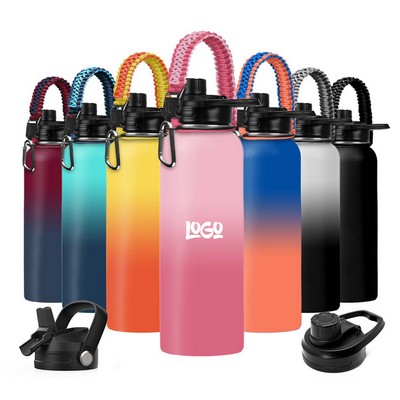 32oz Portable Insulated Cup w/ Woven Rope