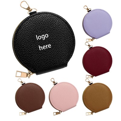 Compact PU Leather Coin Purse