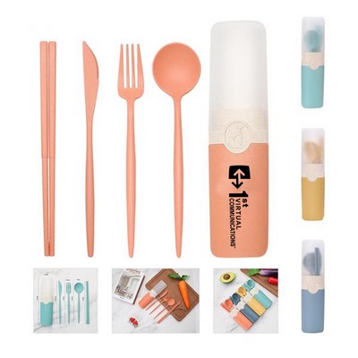 Portable Wheat Straw Cutlery Set