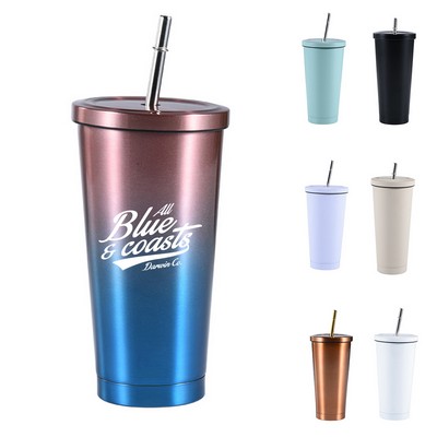 17 oz Insulated Steel Tumbler with Straw & Lid