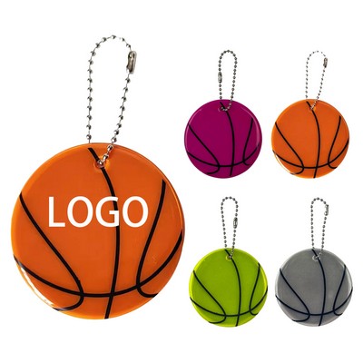 PVC Reflective Pendant Keychain(Basketball)