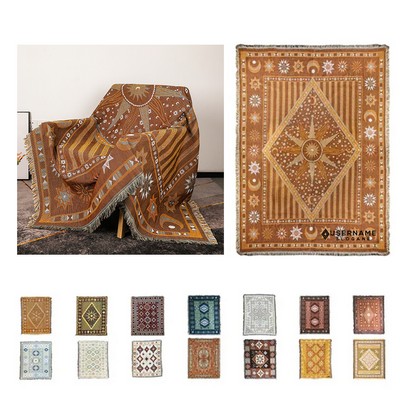 Woven Blanket with Tassels