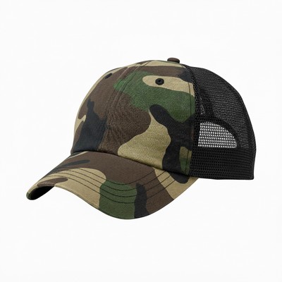 Camo/Mesh Dad Cap Hook / Loop USA Made / Union-Solid Color