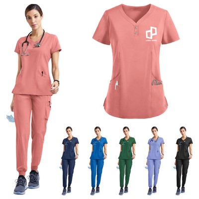 V-Neck Short-Sleeved Scrubs