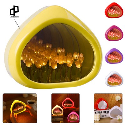 Heart-Shaped Night Light W/ A Tulip Design