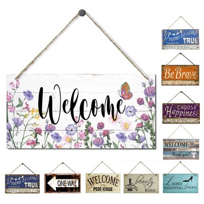 Hanging Wooden Signs