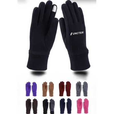 Polar Fleece Knit Touch Screen Glove