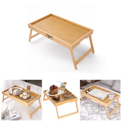 Sustainable Bamboo Folding Bed Tray & Lap Desk