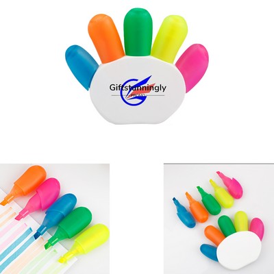 Hand Shaped 5 Color Highlighter