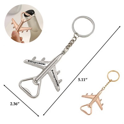 Metal Aircraft Bottle Opener Keychain Aviation Gift